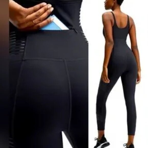 Fabletics Eloise Zoned Compression Bodysuit Black Size XL
